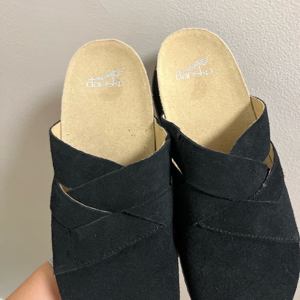Dansko Daniella mules black leather sz 8.5 - Picture 6 of 7